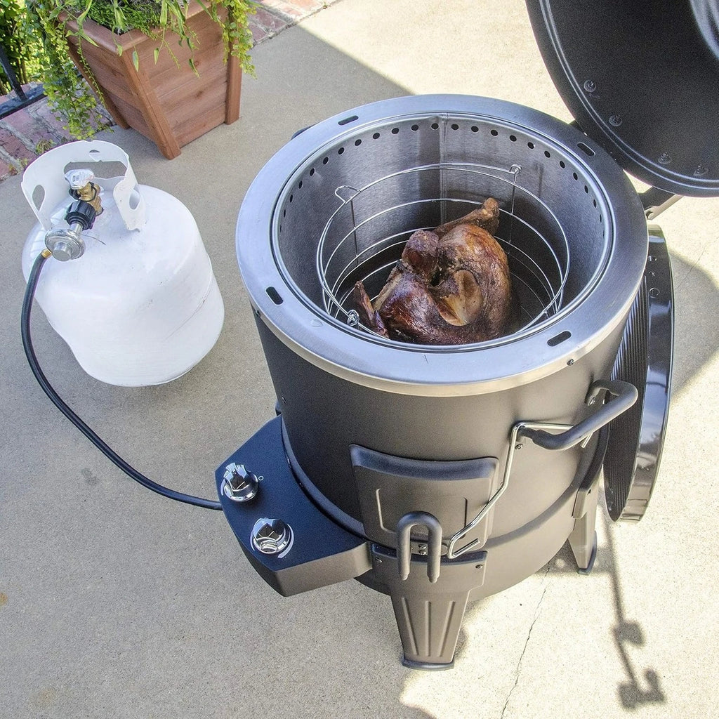 ZZZ-3-in-1 Smoker, Roaster & Gas Grill, Black - 14101550