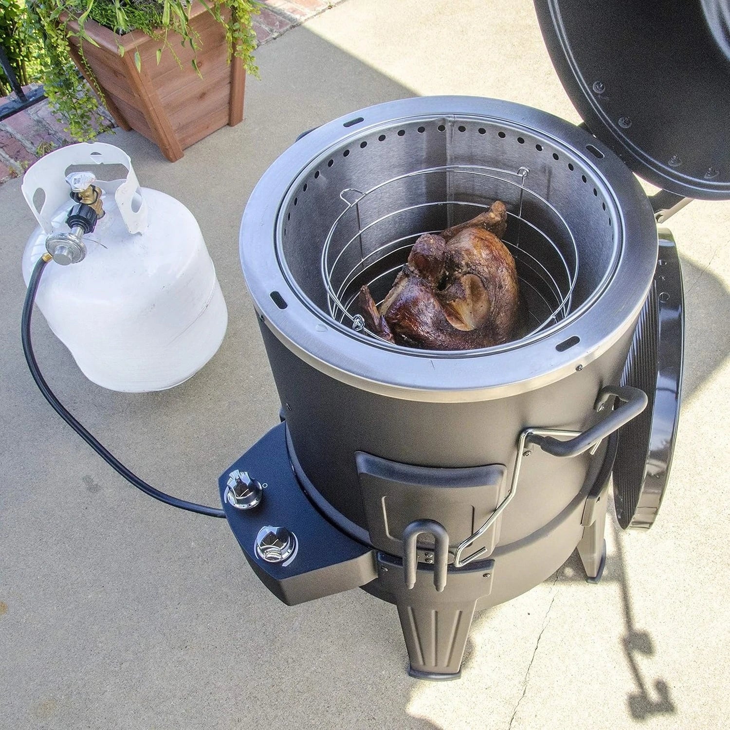 ZZZ-3-in-1 Smoker, Roaster & Gas Grill, Black - 14101550