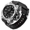 Watches for Men Watch Outdoor LED Stopwatch Digital Electronic Large Dual Display Tough Electronic Clock Wrist Watches for Men