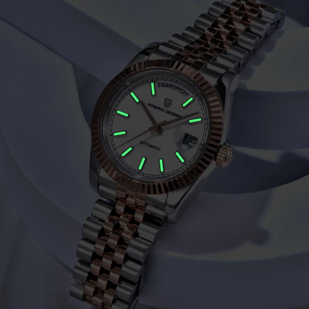 2026 New PAGANI DESIGN Enamel Dial DD36 Men's Watches Silver Gold Luxury Automatic Watch Men Waterproof Mechanical Wristwatch