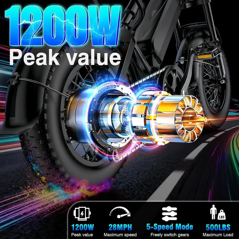 Electric Bike for Adults and Teens, 560W Motor 24MPH Compact Commuter Folding Ebike,32 Miles Range, 48V 10Ah Battery, Customized
