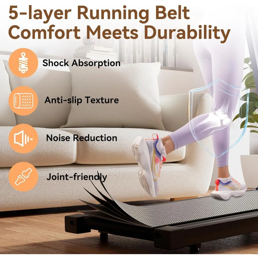 Compact 4-in-1 Folding Treadmill with Incline for Home Fitness, Supporting 300 LBS, Ideal for Small Spaces with Hand Controls