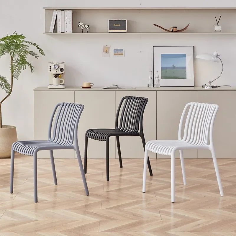 Balcony Plastic Backrest Leisure Luxury Chair Home Restaurant Dining Room Chair Sillas Para Comedor Beach Chairs For Kitchen