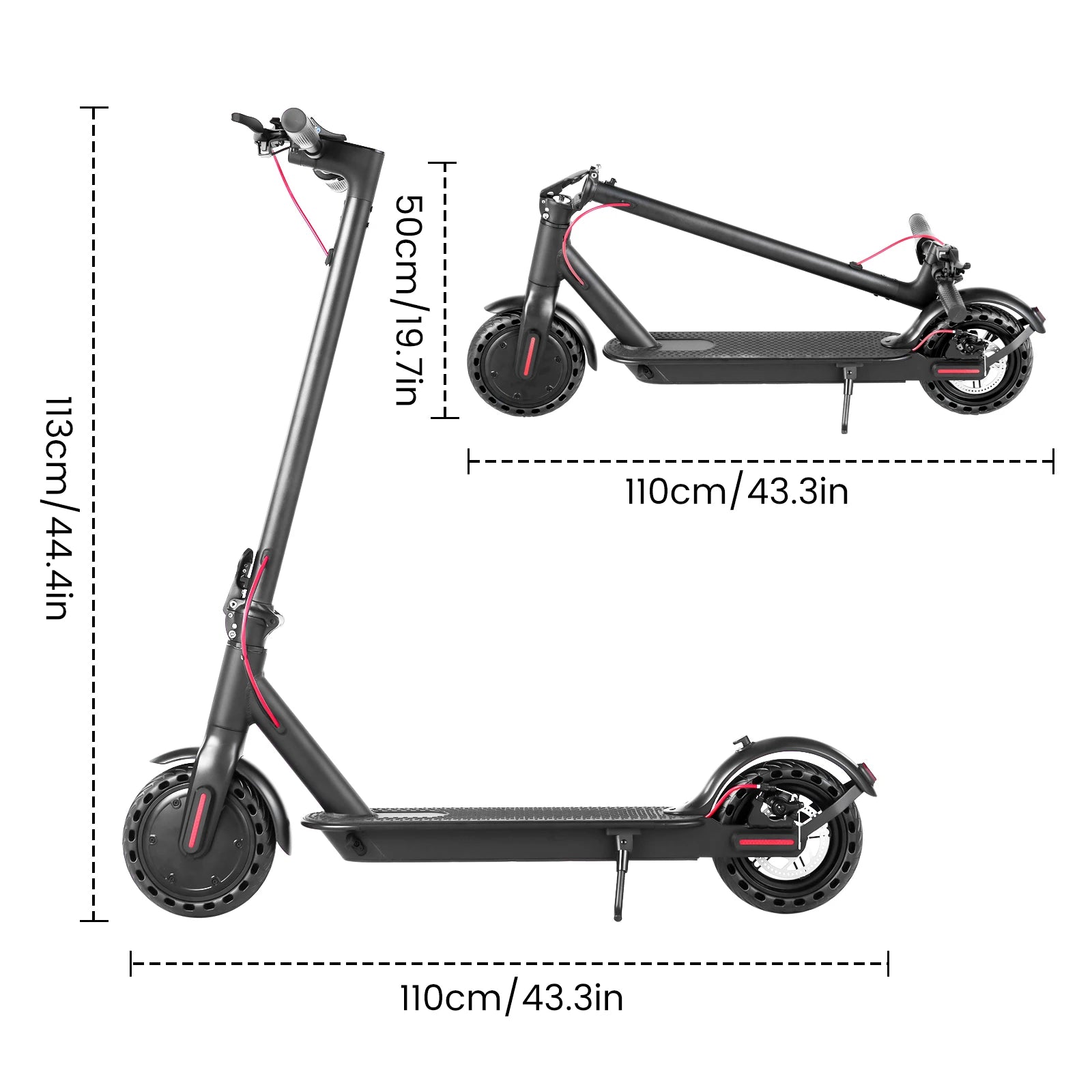 350W Foldable Electric Scooter ，Max Seed 17mph, 36V 10.4AH 8.5inch Tires 12 Months Warranty US Stock Free Shipping