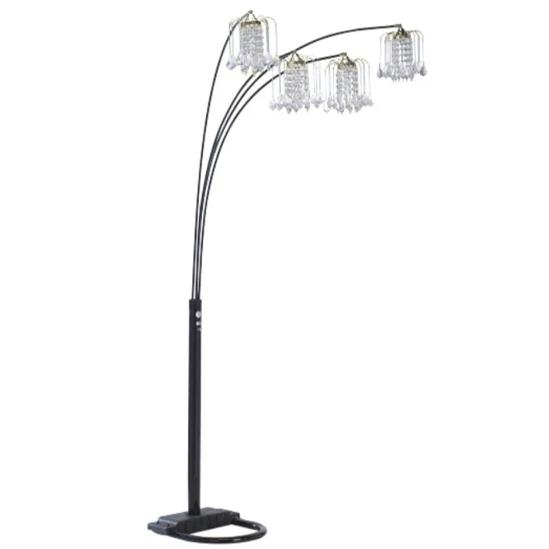 Crystal Inspired Head Arch Floor Lamp Christmas Gift Indoor Standing Light Home Living Room Bedroom Office Lighting Fixture