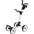 Folding Golf Push Cart 4 Wheel with Foot Brake for Easy Transportation and Storage 1Second Open Close Design Adjustable Handle