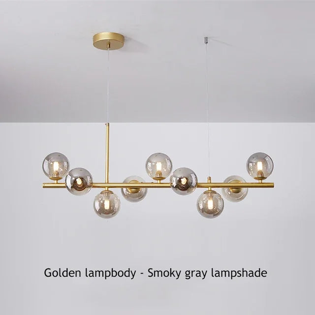 Modern Glass Ball Ceiling Chandelier for Table Dining Living Room Kitchen Island Pendant Lamp Home Decor Indoor Lighting Fixture