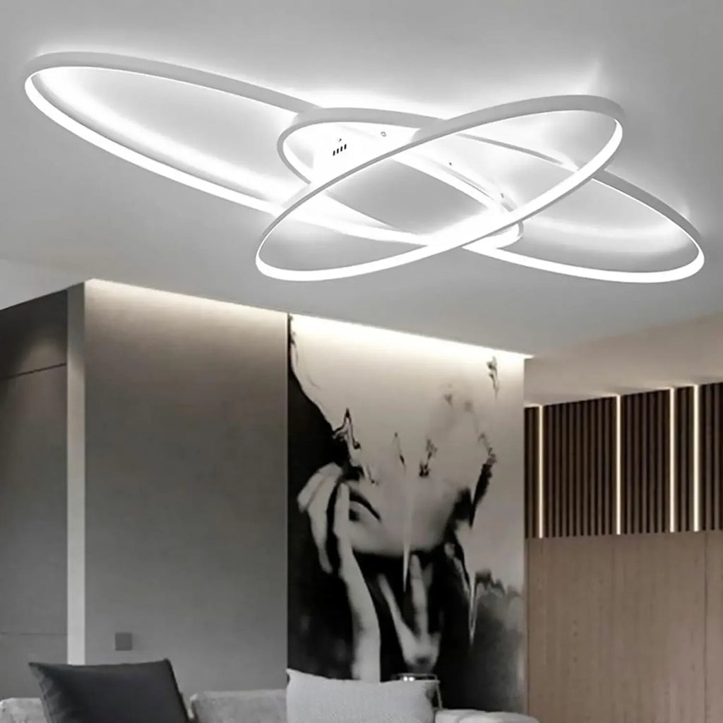 LED Ceiling Light Ceiling Lamp Children's Room Living Room Lamp for Living Room Dimmable Geometric Aluminium 95 x 65 x 8.5 cm