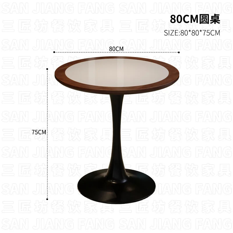 Retro Western Restaurant Bar Commercial Dining Table and Chair Combination Restaurant Solid Wood Table Chair Commercial