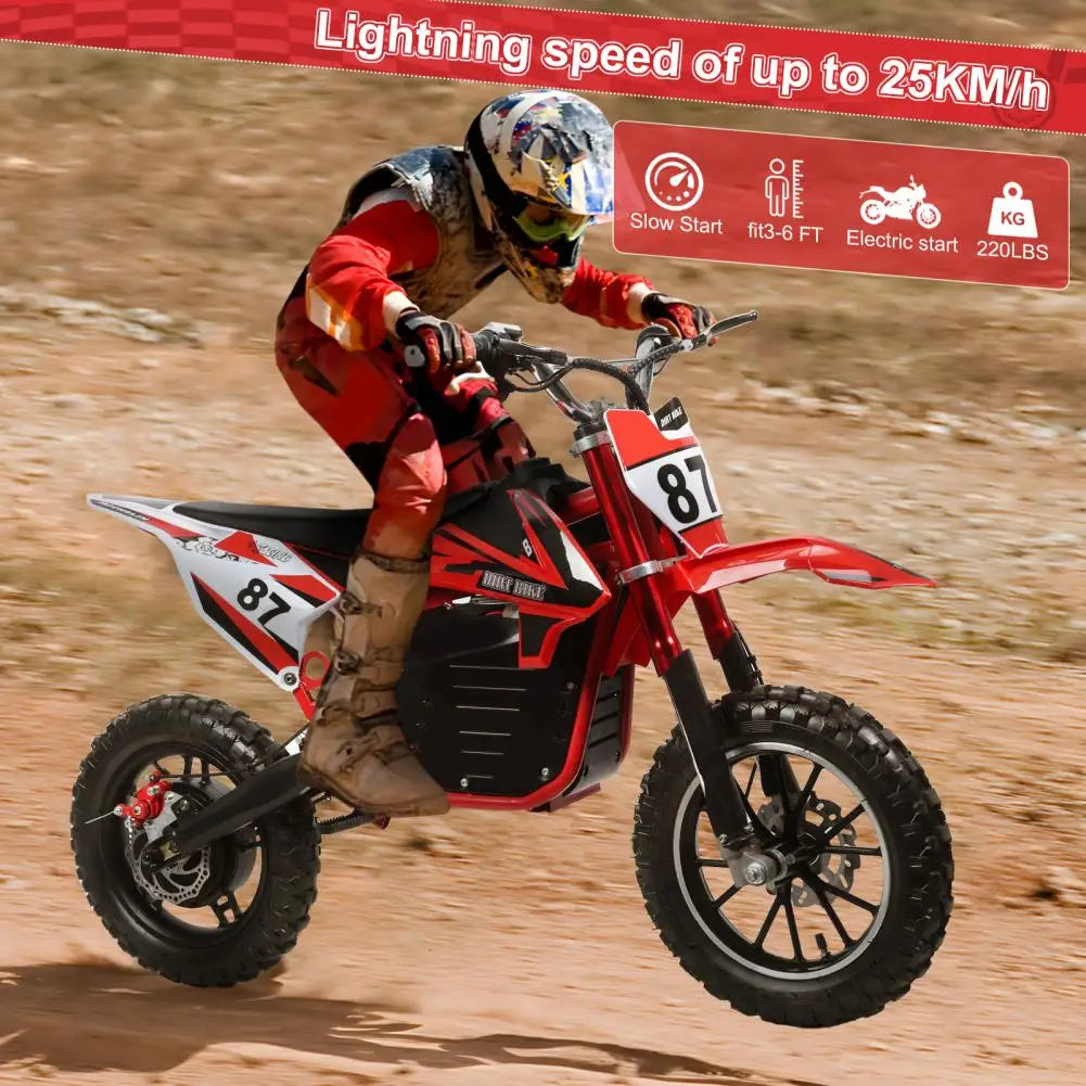 Kids Electric Motocross Bike Off Road Mini Motorcycle Electric Pocket Motorbike with 36V 500W Motor 10 Inches Wheels