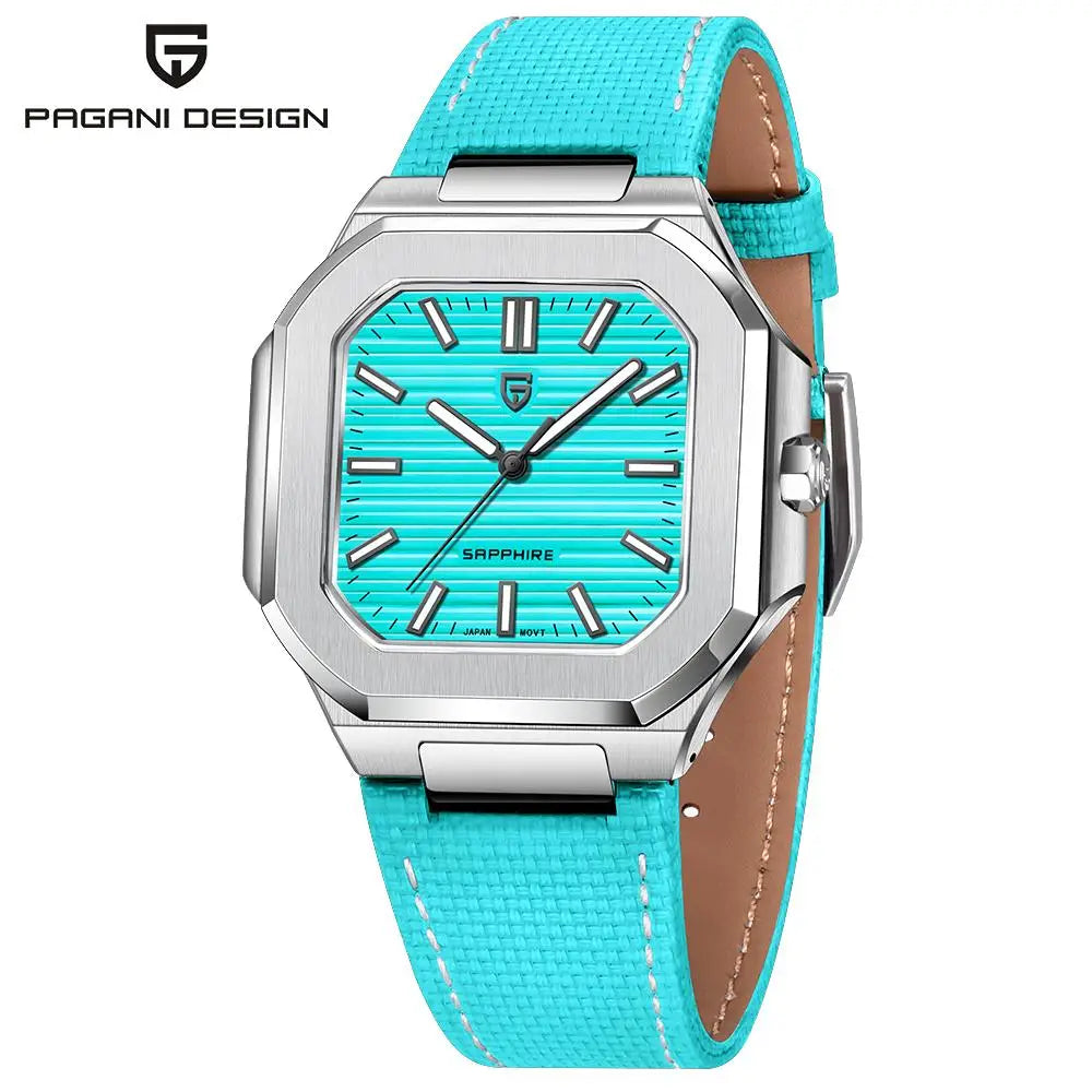PAGANI DESIGN 2025 New Men's Quartz Wristwatches TMI VH31 37MM 10Bar Waterproof 316L Luxury Stainless Steel Sapphire Men's Watch